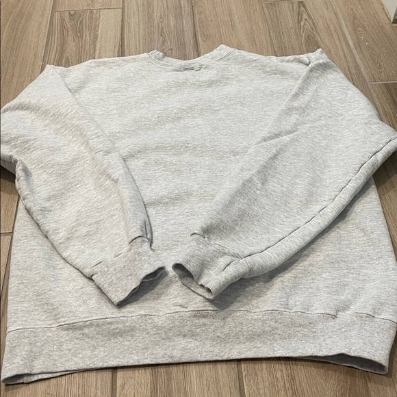 The Bar Varsity Oversized Boyfriend Sweatshirt light Heather Grey Tonal Sz M - Picture 12 of 12